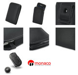 BlackBerry Bold 9700 Monaco Vertical Pouch Type Leather Case - Black
