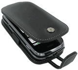 Motorola CLIQ Monaco Flip Type Leather Case - Black