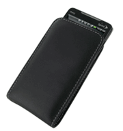 HTC EVO 4G Monaco Vertical Pouch Type Leather Case - Black