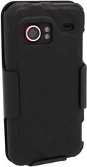 HTC Droid Incredible Rubberized Holster Combo - Black