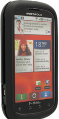 Motorola CLIQ 2 T-Mobile Textured Gel Skin - Black Original