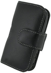 BlackBerry Curve 8520 8530 Monaco Horizontal Pouch Type Leather Case - Black