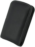 HTC Droid Eris Monaco Vertical Pouch Type Leather Case - Black