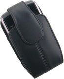 BlackBerry Super Premium Leather Pouch with Spring Belt Clip - Black