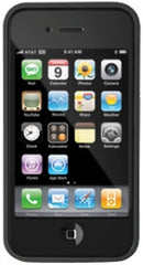 iLuv Apple iPhone 4 Boxy Silicone Trim Case - Black Original (OEM) ICC700BLK